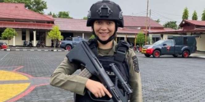 Sosok Janet, Polwan Cantik yang Bikin 6 Polisi Dipelototi Komandan