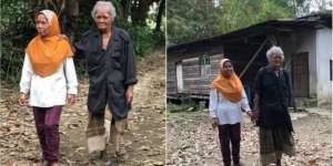 Istri Jadi Tongkat Suami Tunanetra, Jalan Kaki 20Km Cari Pelanggan Buat Dipijat