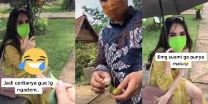 Ngakak! Mau tapi Malu, Wanita Ini Dipetikkan Suami Sebiji Rambutan di Kondangan