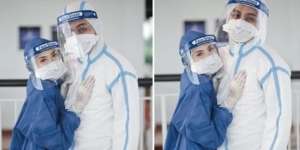 Jatuh Cinta di Pusat Karantina Corona, Sejoli Bikin Pre-Wedding Paling Beda!