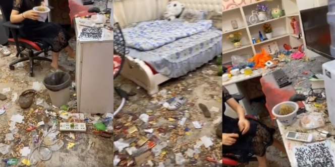 Heboh Kamar Wanita Cantik Super Jorok, Ada Tempat Sampah Tapi Kosong