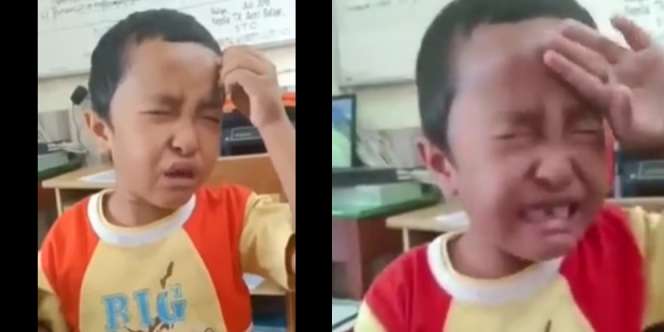 Video Viral Anak Belajar Berhitung hingga Menangis: 'Bangun Kau Otak'
