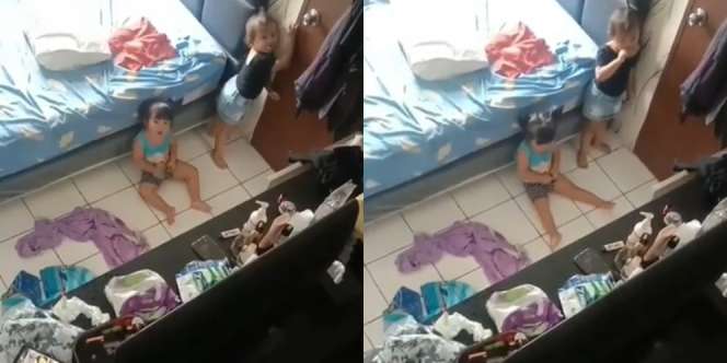 Dua Balita Santai Terkunci di Kamar, Emaknya Panik