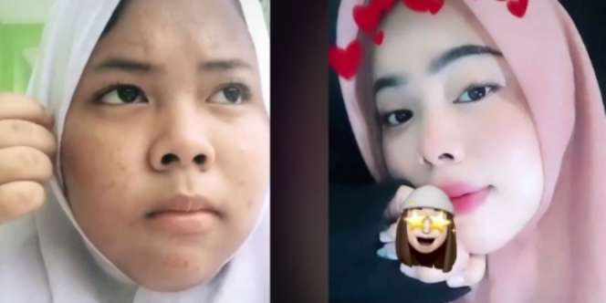 Viral Tren Glow Up, Perubahan Wajah Hijaber Ini Bikin Penasaran