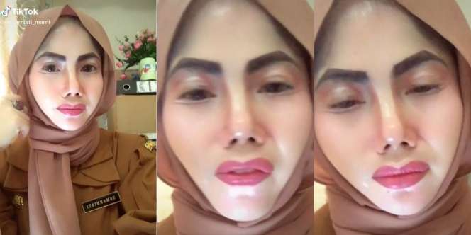 Heboh PNS Bermakeup Seperti Barbie Malah Bikin Netizen Takut, Lihat Hidungnya