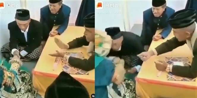 Viral Pernikahan Lansia Bikin Ngakak, Disuruh Salaman si Kakek Nyerobot Cium