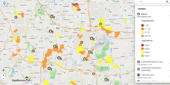 Titik-titik Banjir Jakarta Pagi Ini