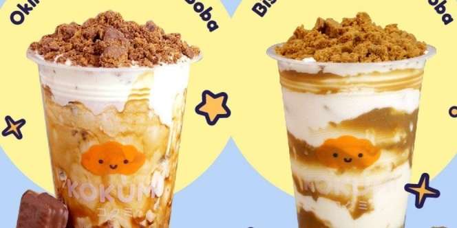 Icip Minuman dengan Campuran Biskuit Kaya Rasa