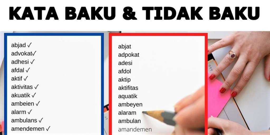 560 Kata Baku dan Tidak Baku dari A sampai Z Terlengkap, Sesuai KBBI