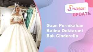 Gaun Pernikahan Kalina Ocktarani Bak Cinderella