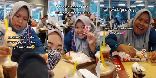 Belum Pernah Makan di KFC, Ekspresi ART Ditraktir Majikan Bikin Terharu