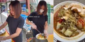 Pramugari Cantik Banting Stir Jualan Lontong Sayur, Auto Diserbu Netizen