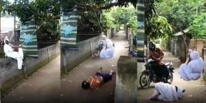 Viral Aksi Prank Pocong Jadi Tarzan, Warga Sampai Nyungsep ke Jalan