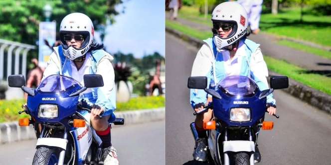 Gaya Sangar Wika Salim Naik Motor Mini
