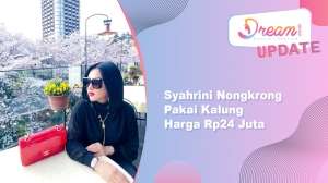 Syahrini Nongkrong Pakai Kalung Rp24 Juta