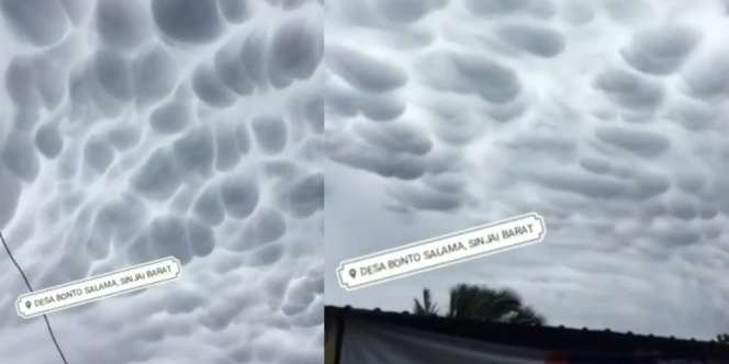 Geger Kemunculan Awan Aneh di Langit Sinjai, Netizen Salfok Tahu Namanya