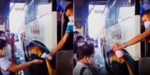 Ngakak! Dikira Thermal Gun, Awak Bus Semprot Wajah Penumpang Pakai Disinfektan
