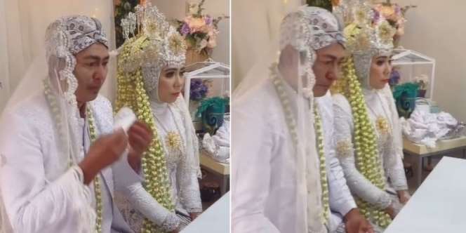Pacaran 2 Tahun Tak Pernah Bertemu, Usai Akad Pengantin Pria Langsung Mewek
