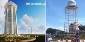Viral Penampakan Tugu Pamulang, Beda Jauh Banget dari Desain Awal