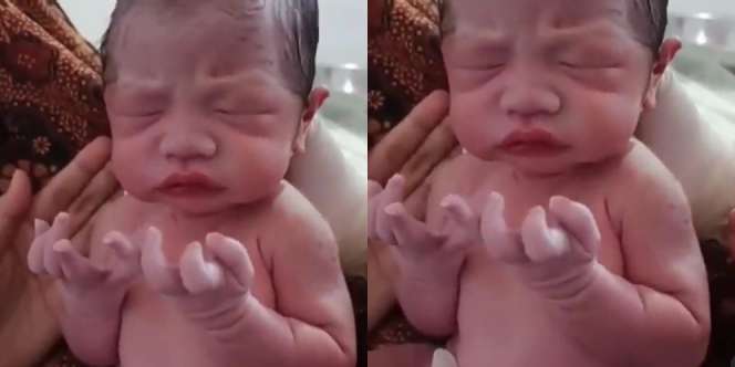 Viral Video Bayi Tampak Berdoa Setelah Dilahirkan