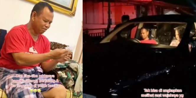 Kisah Haru Anak Belikan Mobil Baru Buat Ayah