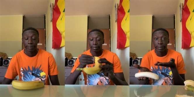 Viral Video Pria Kupas Pisang Tembus 146 Juta Penonton, Absurd Abis!