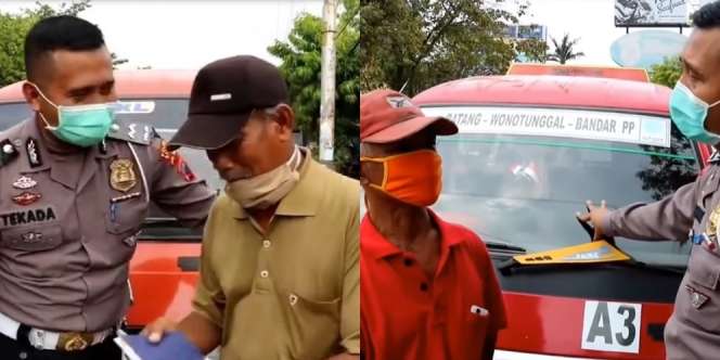 Sopir Angkot Sepi Penumpang, Polisi Ini Malah Bikin Dia Menangis Haru