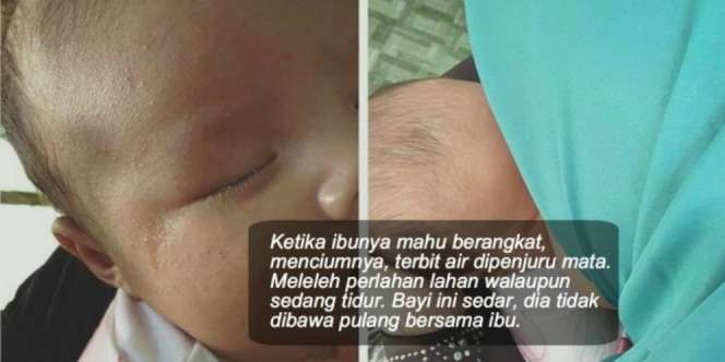 Air Mata Bayi di Luar Nikah Itu Meleleh Ketika Ditinggal Ibunya