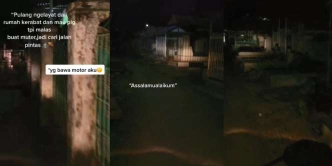 Malam-Malam Pulang Ngelayat Lewat Jalan Pintas di Permakaman, Lihat yang Terjadi