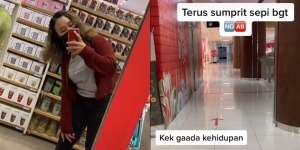 Wanita Keliling Mal yang Sepi, Netizen Salfok Penampakan