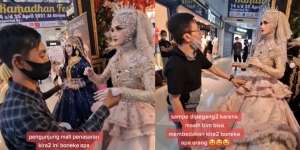 Tak Tahan Digoda Pemuda, Wanita Cantik Pura-Pura Jadi Manekin `Nyerah` Juga
