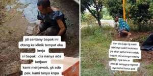 Istri Sakit Parah, Aksi Pria Ini Mencari Pekerjaan Bikin Haru