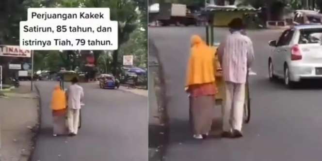 Perjuangan Kakek dan Nenek di Malang Keliling Jualan Dawet