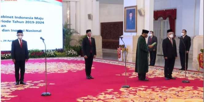 Sah! Jokowi Lantik Nadiem Sebagai Mendikbud-Ristek, Bahlil Lahadia Jadi Menteri