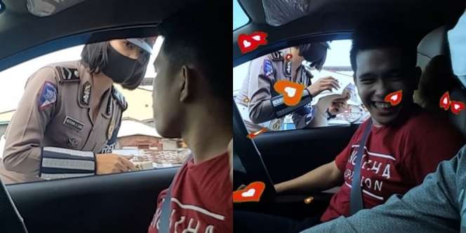 Ditilang Polwan Cantik Pengendara Mobil Keluarkan Jurus Gombalan, Berhasil?