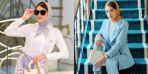 10 Potret Anissa Aziza Pakai Kerudung Berponi, Bak Ibu Pejabat