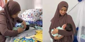 6 Potret Nadya Mustika Momong Baby Syaki, Telaten Banget