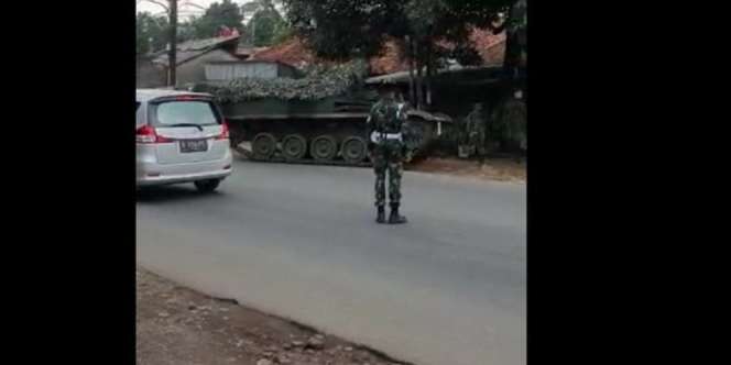 Viral Video Tank di Daerah Penyekatan Mudik Bekasi-Bogor, Ini Kata TNI AD