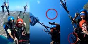 Kacamata Hitam Gadis Ini Lepas saat Paralayang, Tiba-tiba Kembali Secara Ajaib
