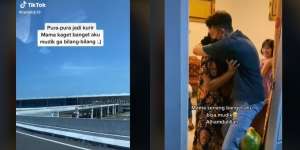 Tak Bilang Mau Mudik, Ibu Nangis Haru Pas Tahu Si Kurir Barang Ternyata Anaknya