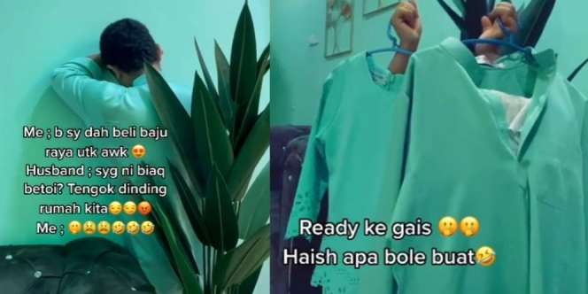 Ngakak, Istri Borong Baju Lebaran, Tapi Warnanya Senada dengan Dinding Rumah