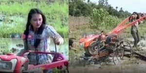 Ngakak, Mau Sok Pahlawan Bantu Pak Tani, Cewek Ini Malah Bikin Susah