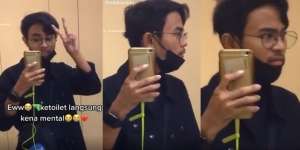 Selfie di Toilet, Si Cowok Kaget Dengar Suara Aneh di Sebelahnya, Kena Psikis Ku
