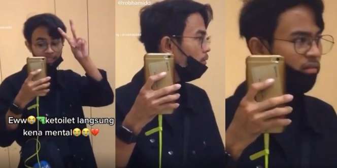 Selfie di Toilet, Si Cowok Kaget Dengar Suara Aneh di Sebelahnya, Kena Psikis Ku