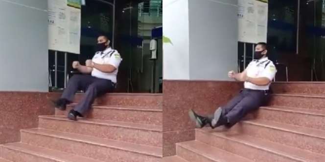 Bikin Ngakak! Ternyata Begini Cara Satpam Hilangkan Jenuh