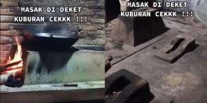 Viral Video Tiga Kuburan di Dapur Rumah Dekat Tungku Masak, Bikin Merinding
