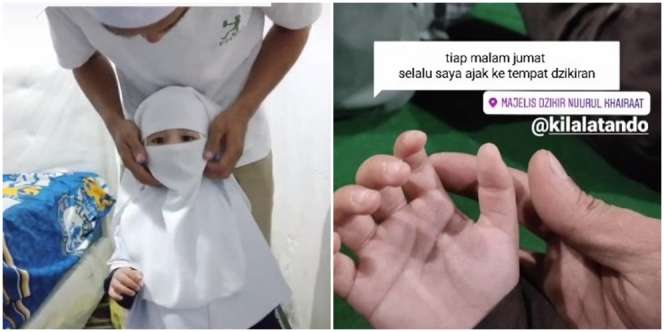 Dididik Pendidikan Agama Sejak Bayi, Balita Usia 2 Tahun Terbiasa Pakai Cadar