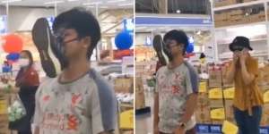 Aksi Panik Pengunjung Mal Lupa Bawa Masker, Bikin Ngakak tapi Jangan Ditiru Ya