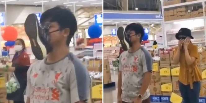 Aksi Panik Pengunjung Mal Lupa Bawa Masker, Bikin Ngakak tapi Jangan Ditiru Ya