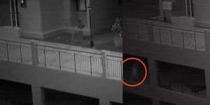 Merinding, Foto Penampakan Sosok Putih Berjalan di Bawah Balkon Jam 3 Pagi